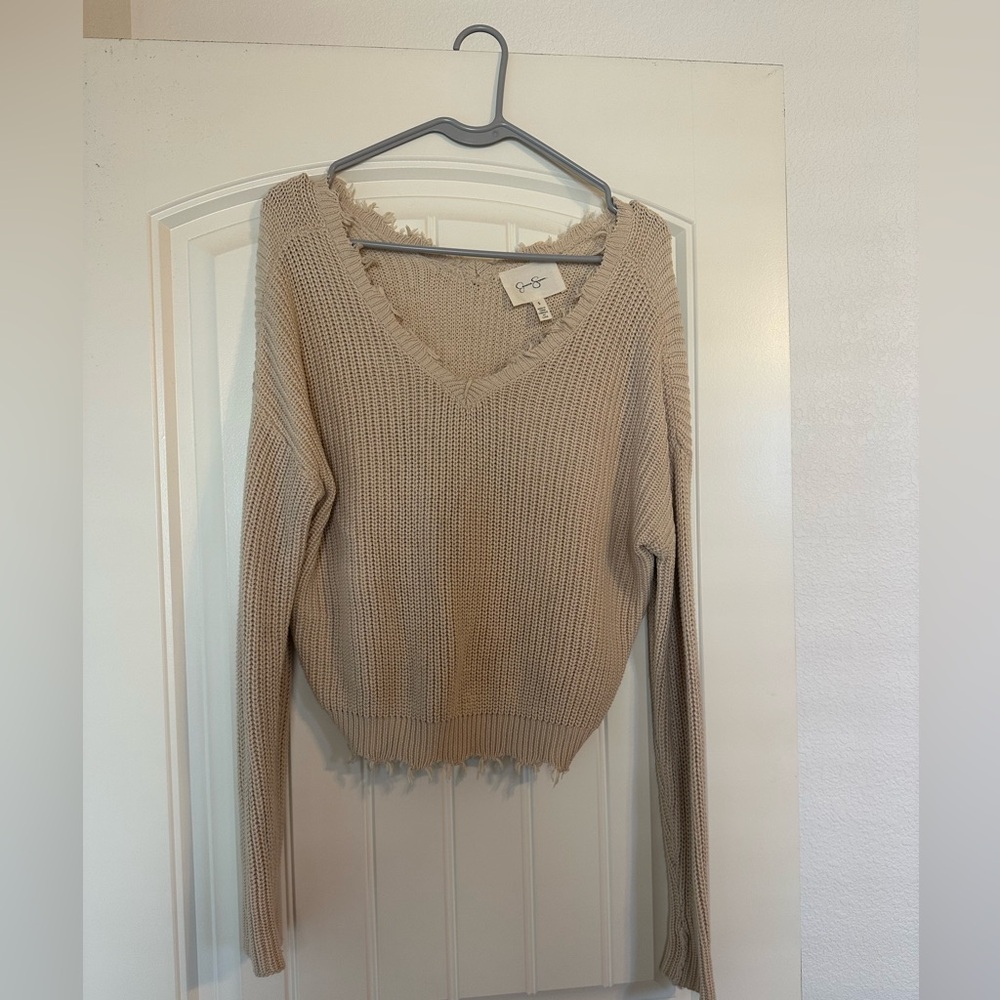 Jessica Simpson Light Tan Knit Top